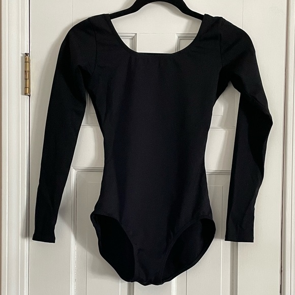 Capezio Long Sleeve Black Leotard Size M Women’s - Picture 2 of 5